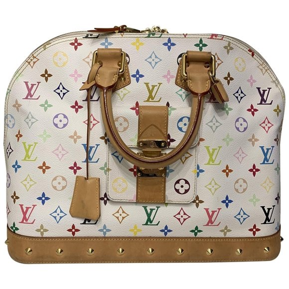 ❌SOLD❌Louis Vuitton White Multicolore Alma GM bag - Picture 6 of 12